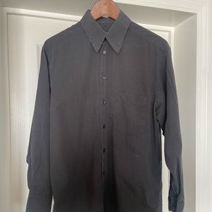Dark Gray Pinstripe Dress Shirt